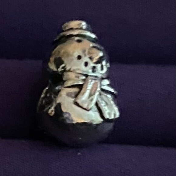 NEW Genuine PUGSTER Snowperson #2 charm - Picture 1 of 1